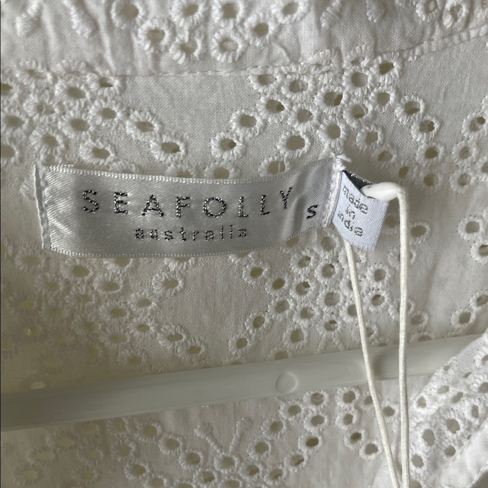 White Eyelet Sleeveless swim cover up by seafolly - Picture 4 of 8